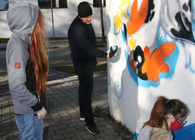 Kinderheim St. Josef Passau-Neureut beim Graffiti Workshop mit Fabian Edenharder